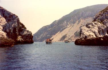 1980 Skiathos 1980-07-007 Ausflugsboote nach Lalaria_478